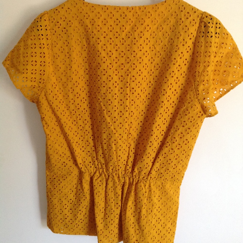 J Crew Eyelet Peplum Top NWT - Picture 2 of 4